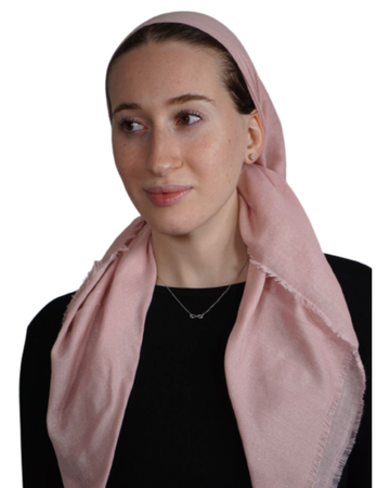 Tie Ur Knot Light Pink Shimmer Pre-Tied Bandanna with Light Non Slip Grip myselflingerie.com